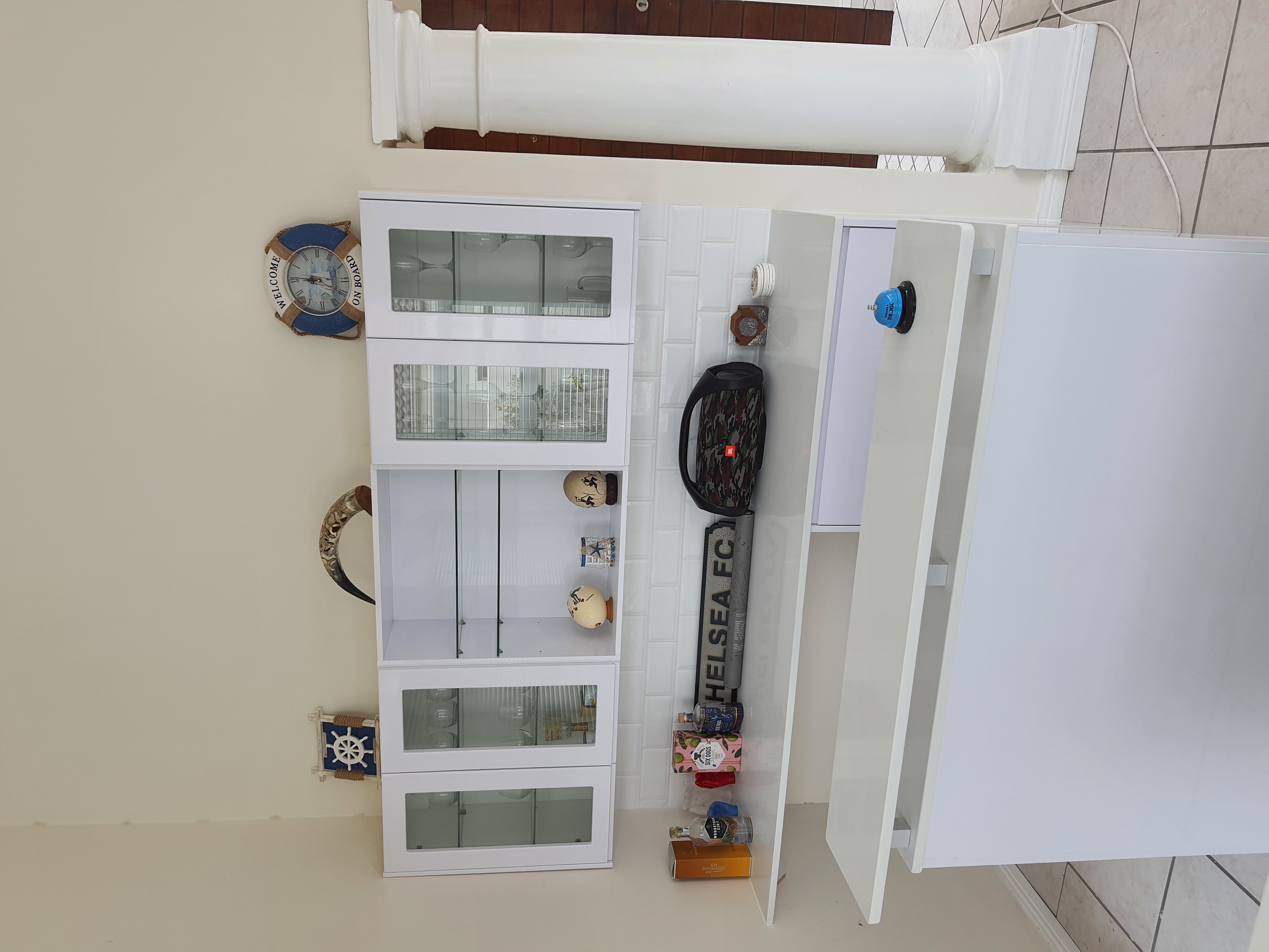 Display Cabinet and Media Unit by Cutting Edge Carpenters