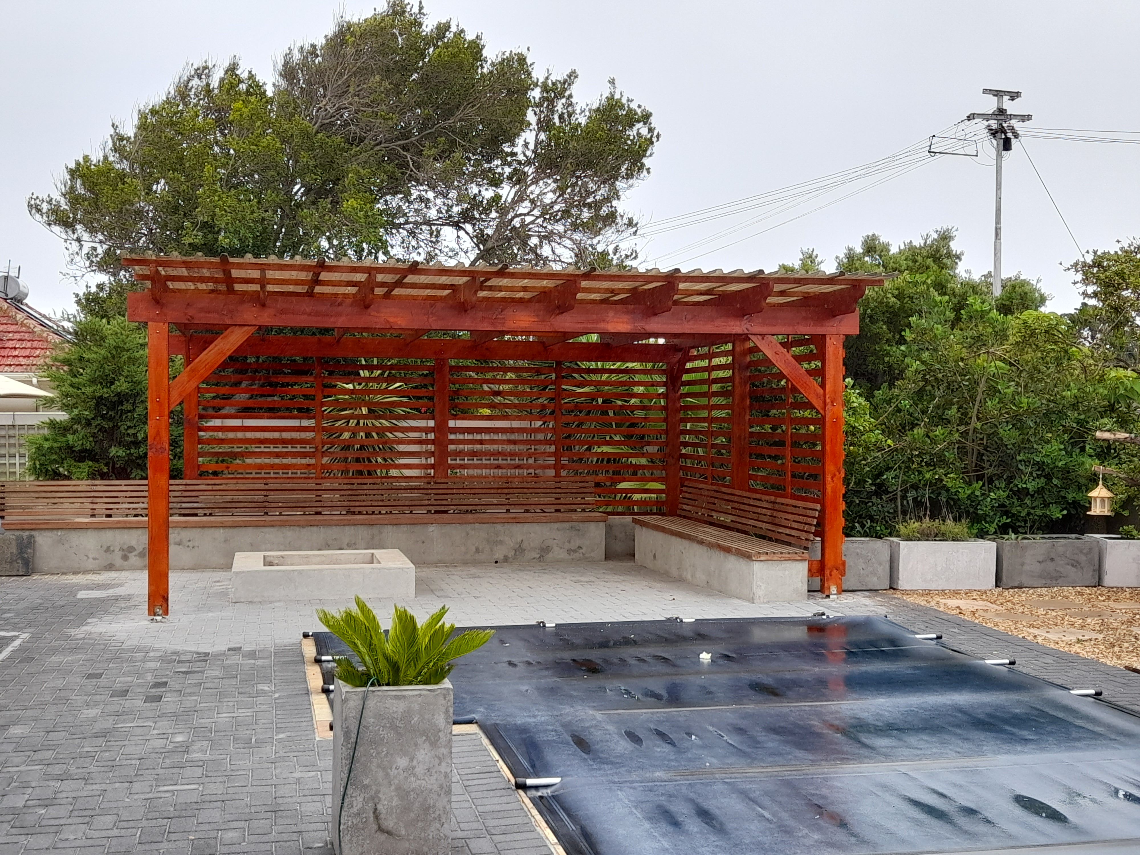 Freestanding Timber Pergola by Cutting Edge Carpenters