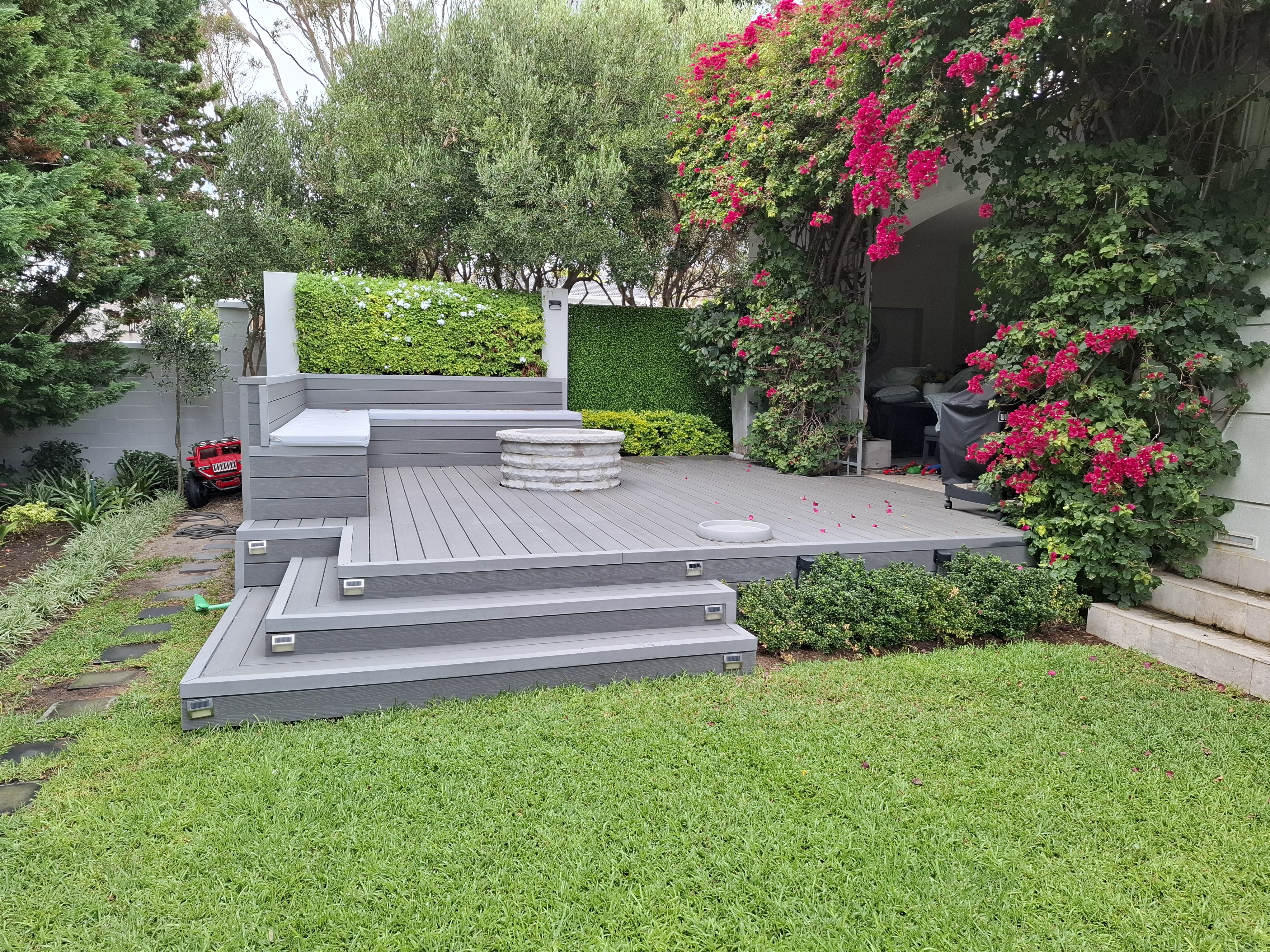 Garden Deck with Steps by Cutting Edge Carpenters